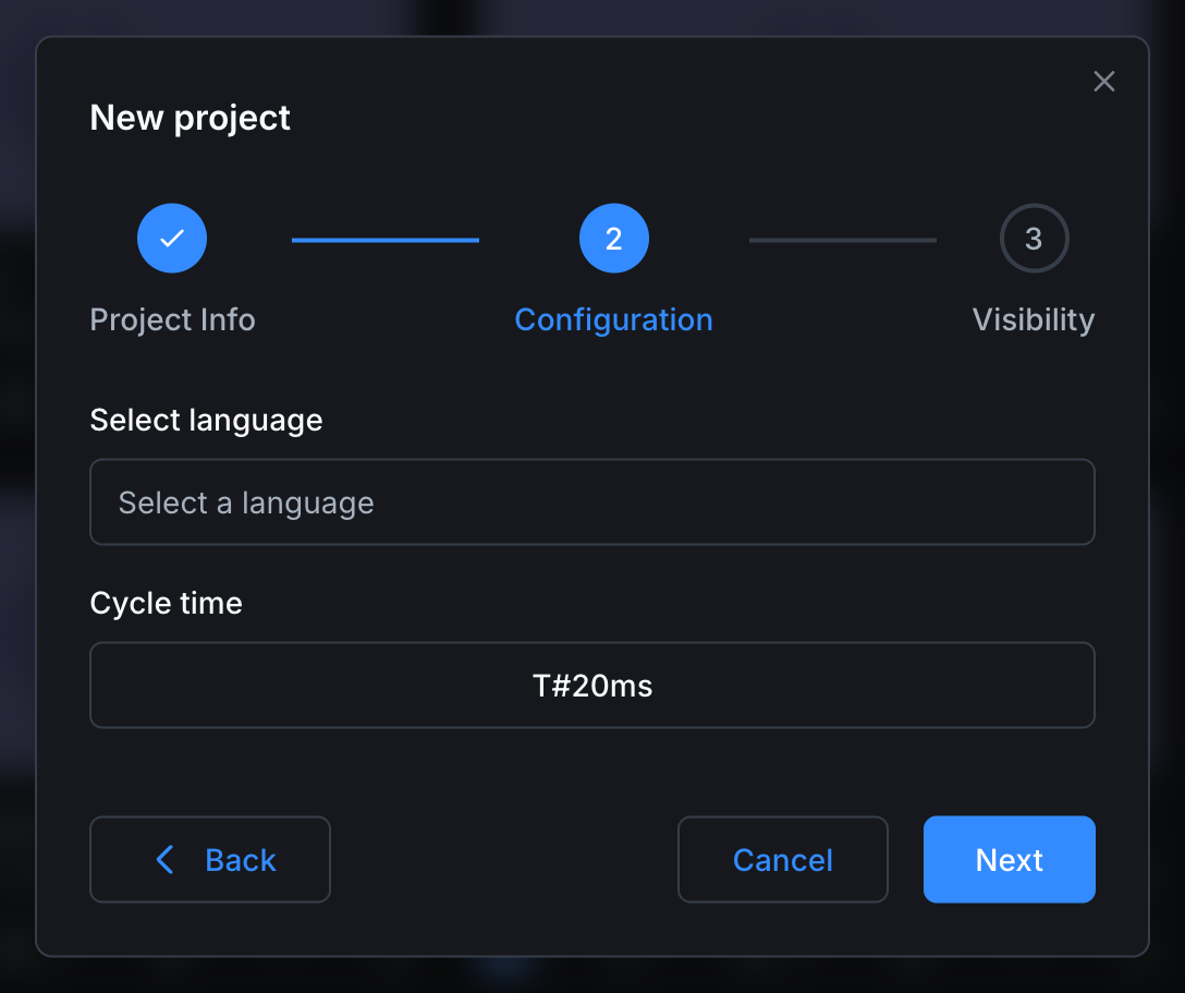 Step 2: language and cycle time